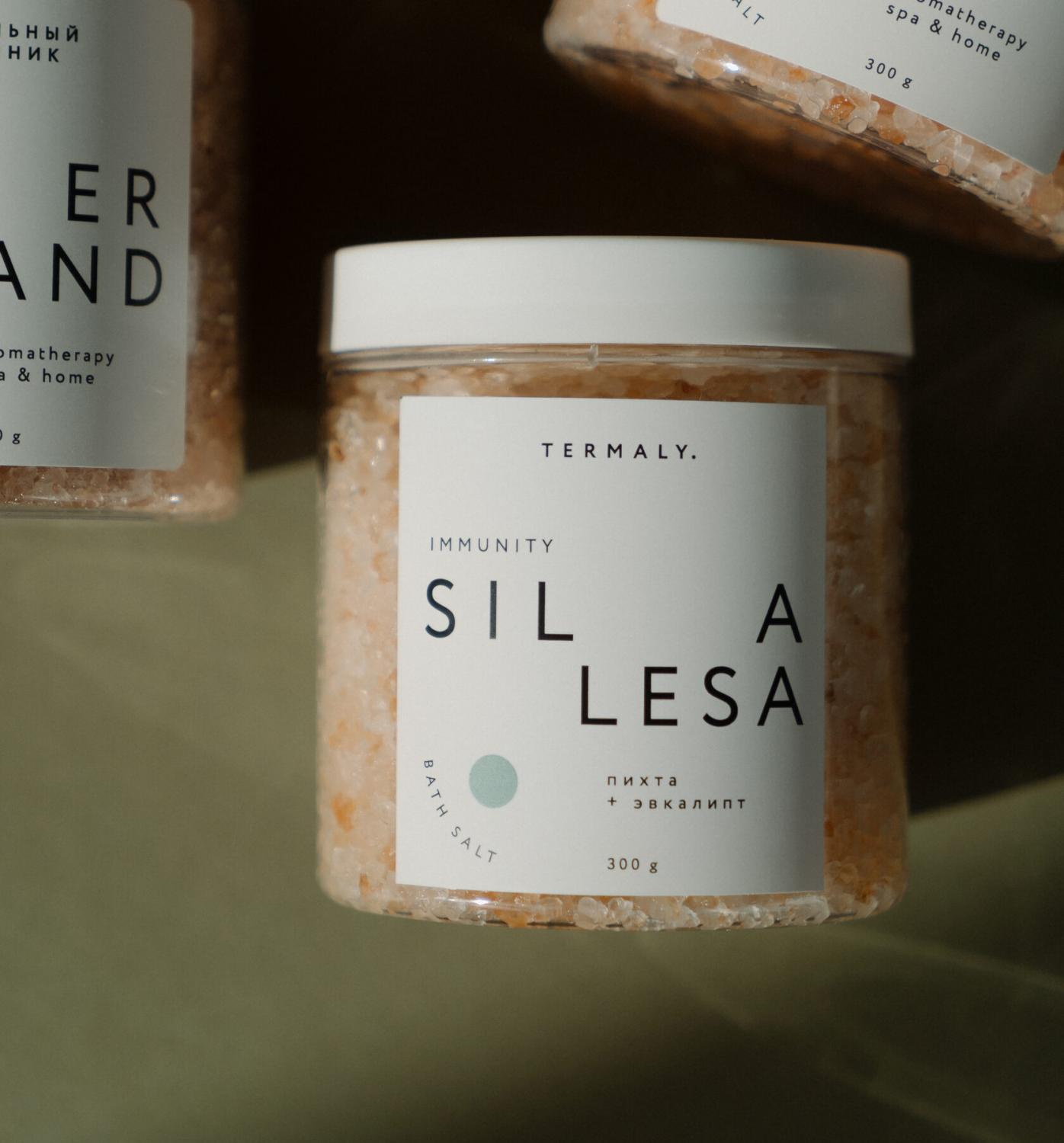 Натуральная хвойная соль для ванны SILA LESA «Пихта + Эвкалипт», 300 г